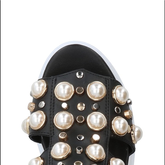 Jeffrey Campbell chunky sole studded black leather sandals - Picture 4 of 5